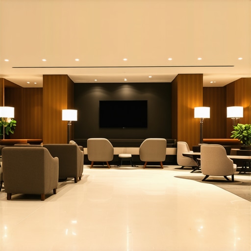Elegant boutique hotel lobby with modern design and comfortable seating