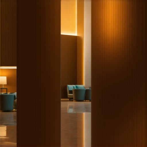 Elegant luxury hotel lobby with modern decor