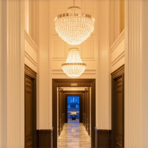 Elegant hotel lobby with plush seating and sophisticated decor