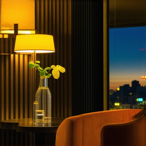 Elegant hotel lounge with personalized touches and cozy seating