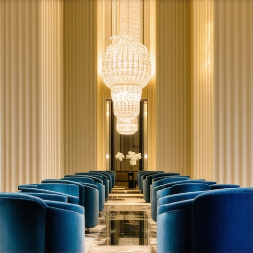 Luxury Downtown Hotel Lobby for Group Bookings Elegant hotel lobby emphasizing group reservation area