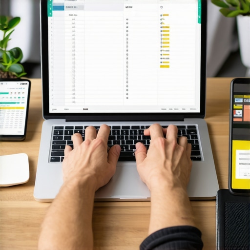Managing Luxury Lodging with Digital Tools Traveler managing hotel bookings and group rates on multiple devices